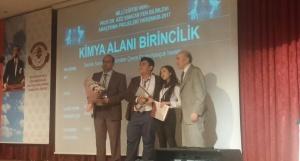 Proje Yarışması Kimya Alanı Birincisi