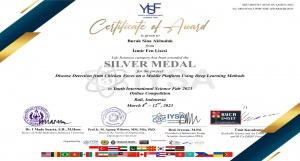 Uluslararası Gençlik Bilim Fuarında GÜMÜŞ Madalya Kazandık