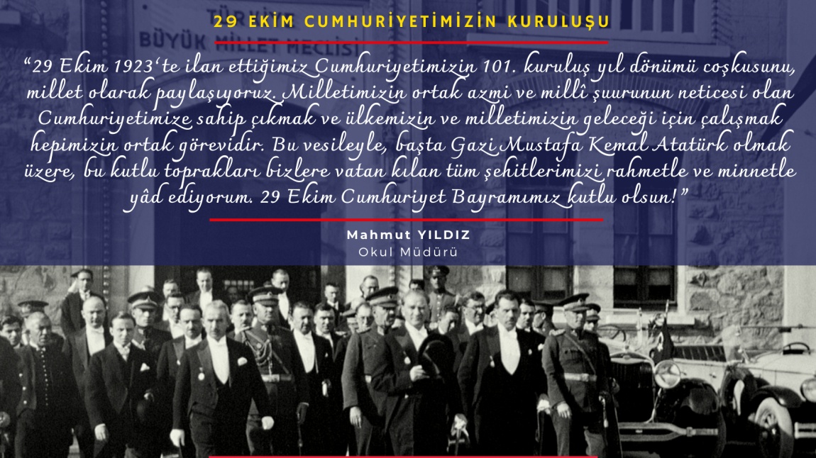 29 Ekim Cumhuriyet Bayramı Kutlama Mesajı